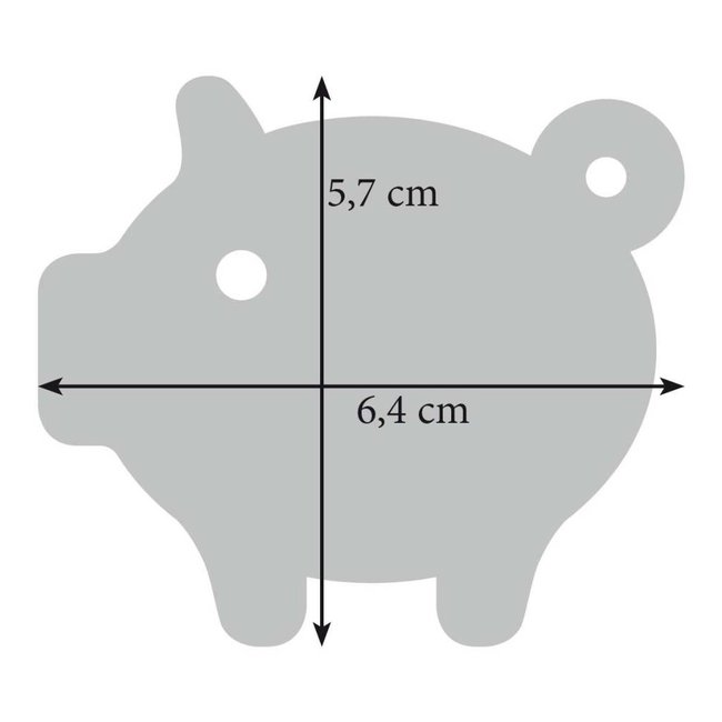 lucky pig, piggy key chain from felt