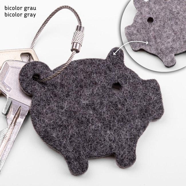 lucky pig, piggy key chain from felt