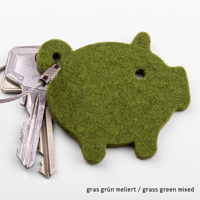 lucky pig, piggy key chain from felt