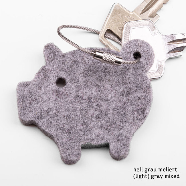 lucky pig, piggy key chain from felt