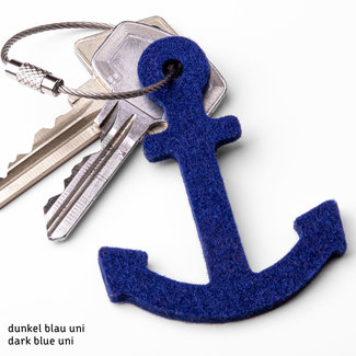 anchor keychain of felt