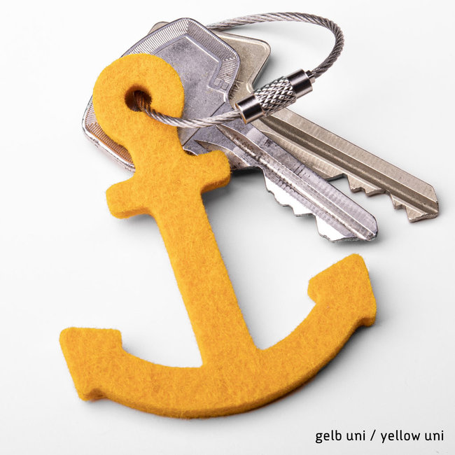 anchor keychain of felt