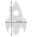 Rakete Schlüsselanhänger aus Filz
