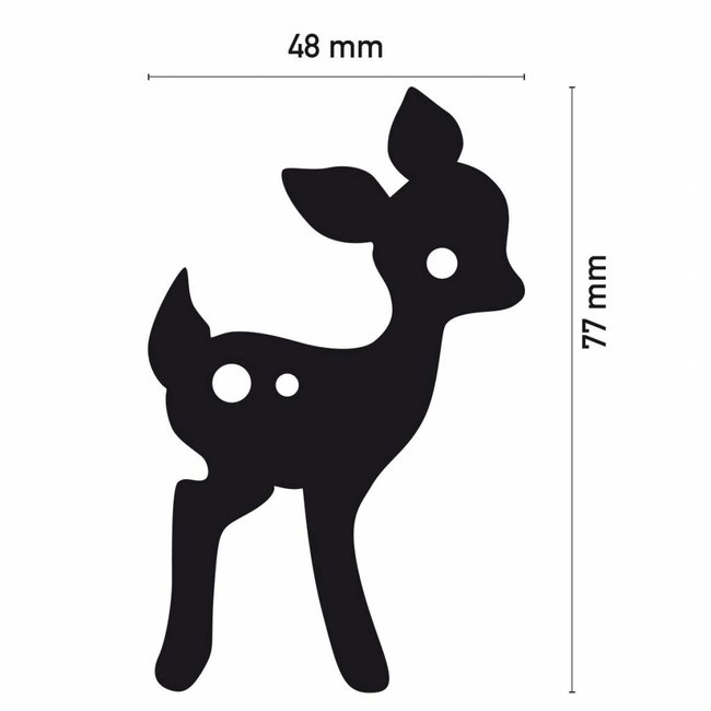 Bambi deer felt key chain