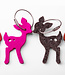 Bambi deer felt key chain