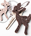 Deer keychain made of felt