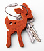 Felt keychain bambi, little deer in brown, orange, pink (magenta) or gray