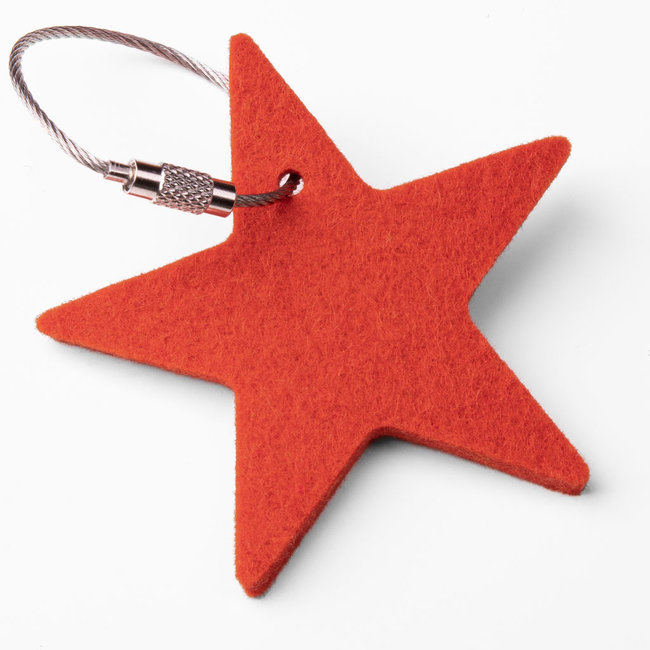 starlet, star keychain of felt