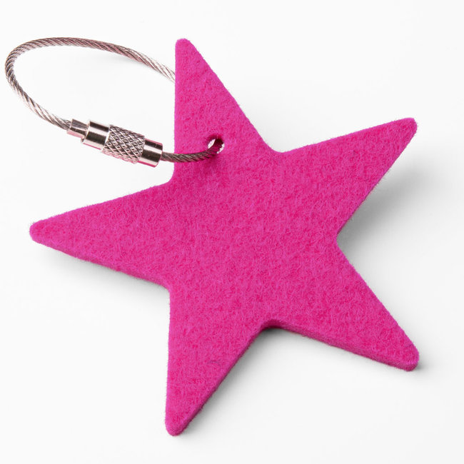 star keychain made of felt