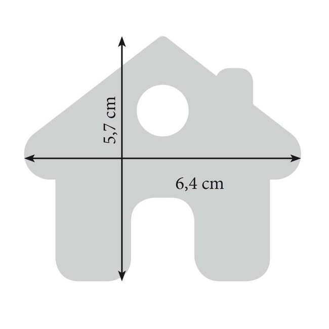 House keychain of felt