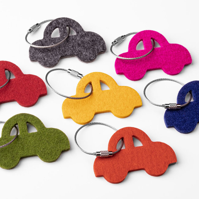 Car keychain made of felt
