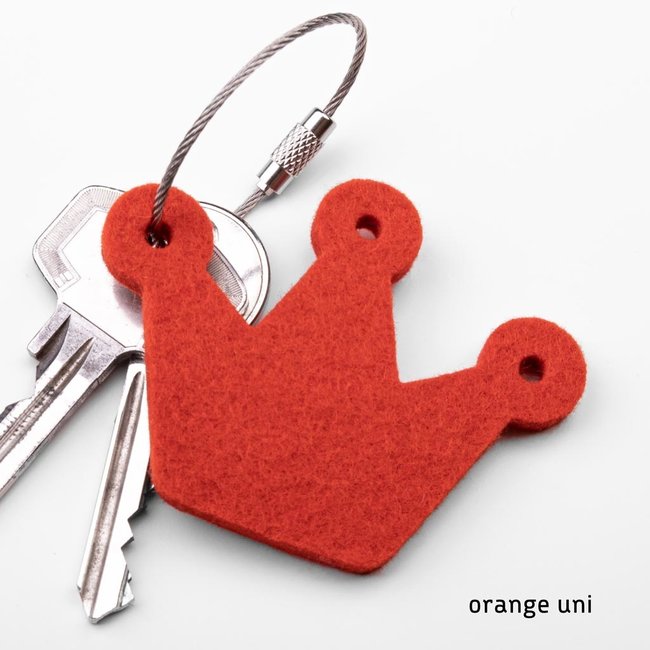 crown key chain of felt