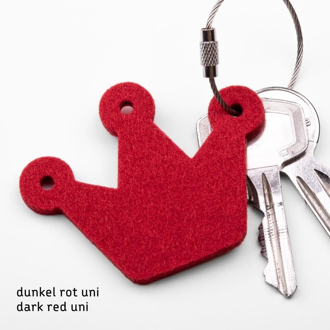 crown key chain of felt