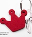 crown key chain of felt