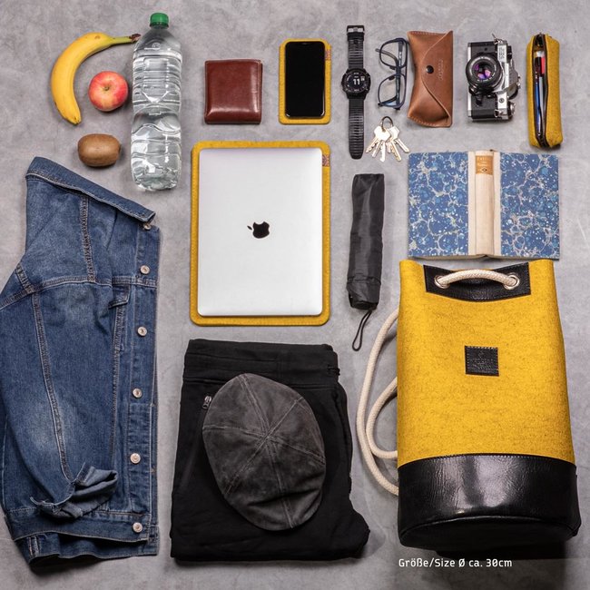 Seesack aus Leder & Filz