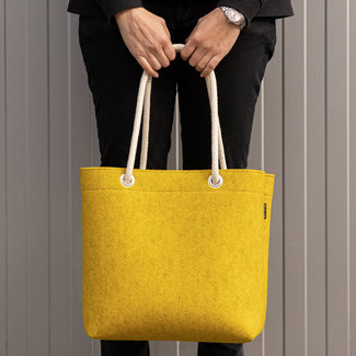 Wollfilz-Tasche mit Baumwoll-Trageseil, Einkaufstasche