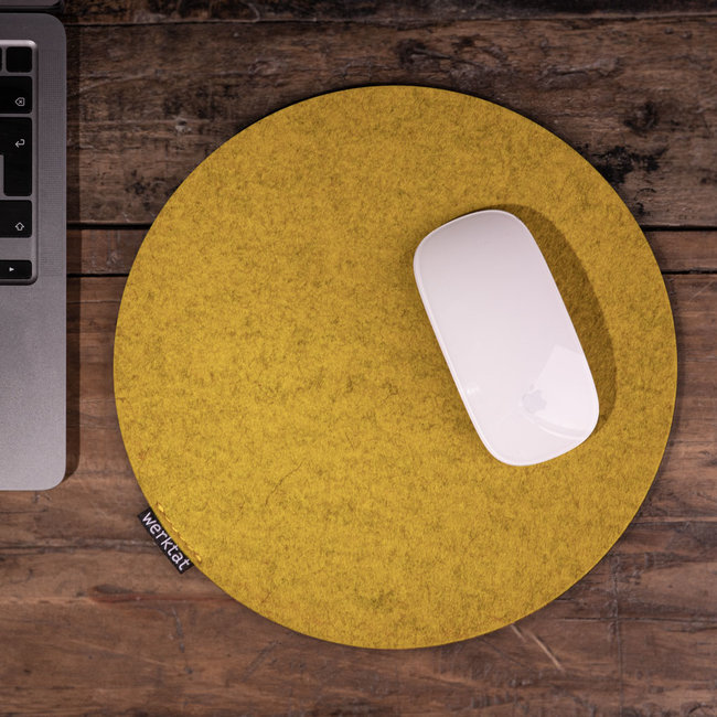 Mouse pad round made of felt