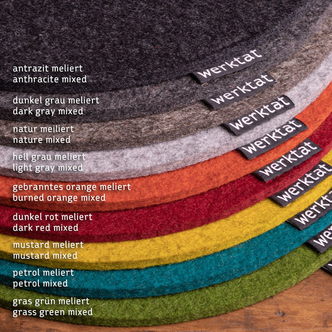 Mouse pad round made of felt