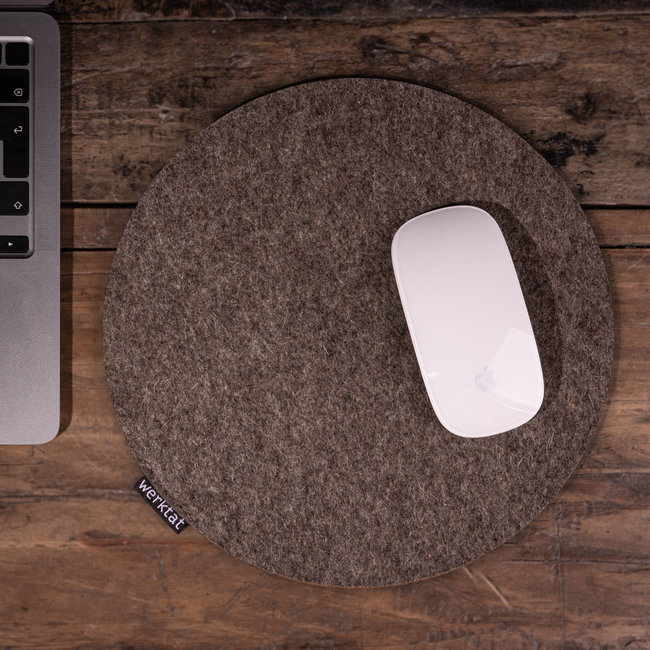 Mouse pad round made of felt
