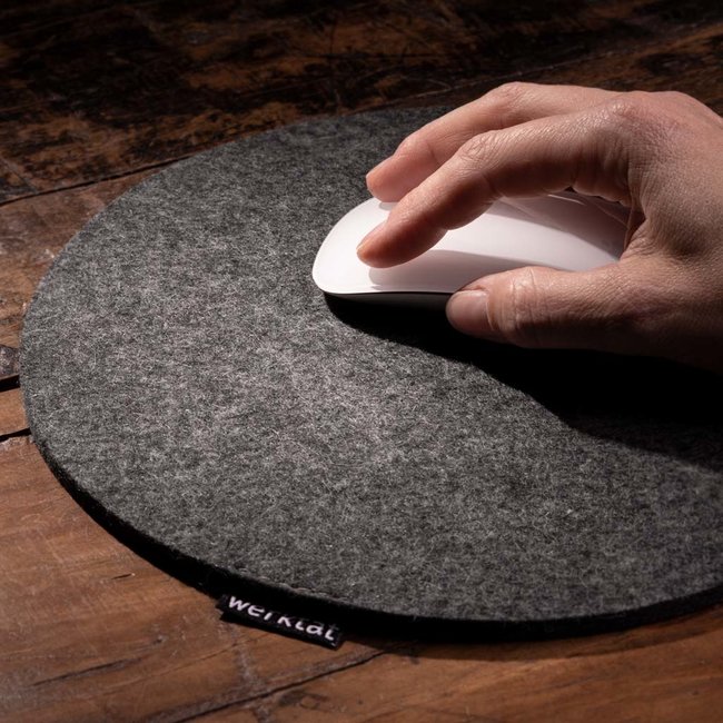 Mouse pad round made of felt