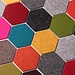 Hexagon coasters felt – for glasses & as trivet