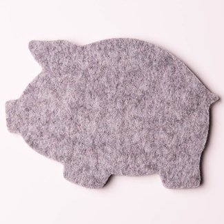 Piglet piggy coaster felt, in different felt colors