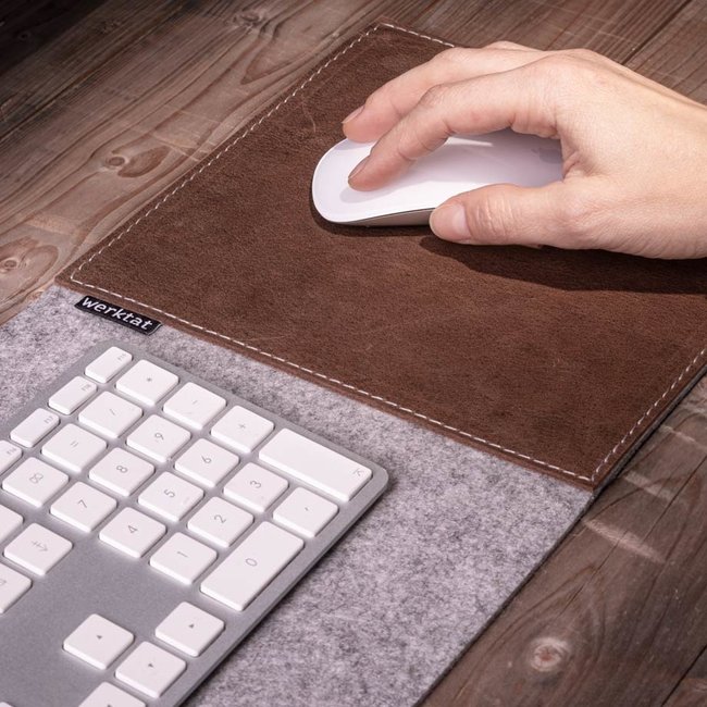 Tastatur Unterlage Filz mit Leder Mousepad