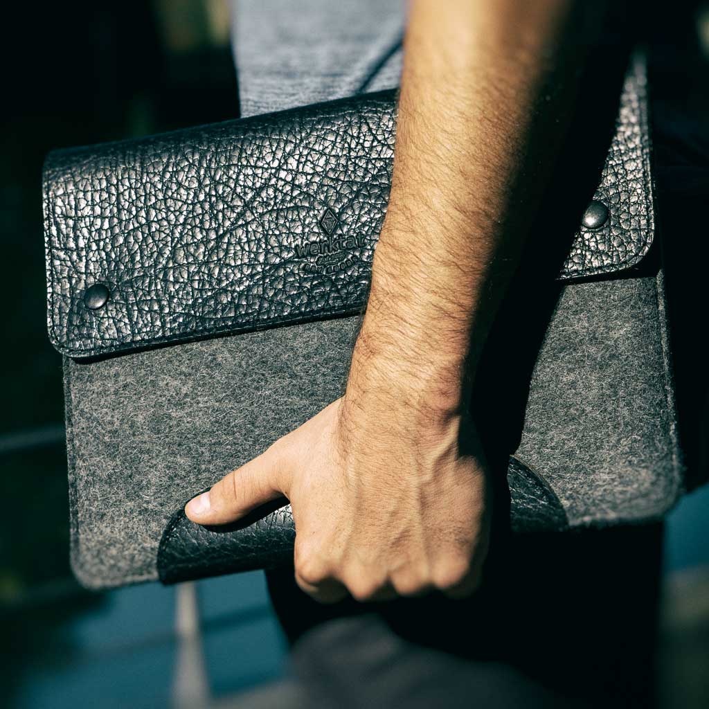 black leather sleeves