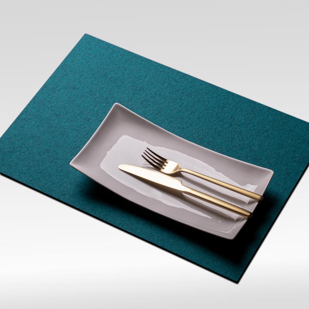 angular felt placemat, 5 mm wool werktat