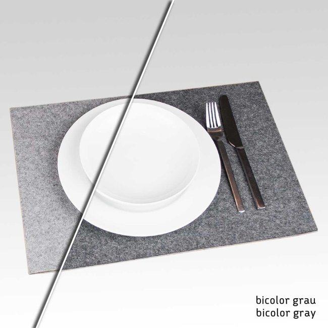 angular felt placemat, 5 mm wool