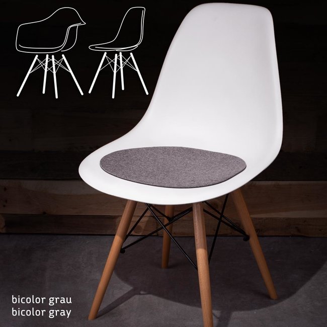 Seat pad, two-tone felt for für Eames Plastic Side Chair