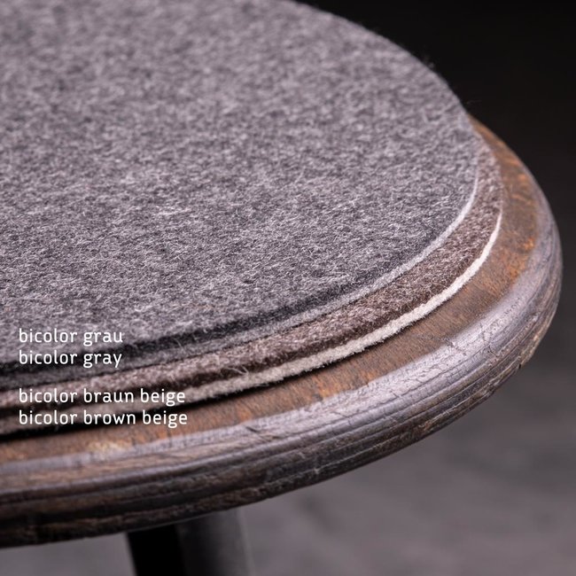 felt seat mat round – two-tone