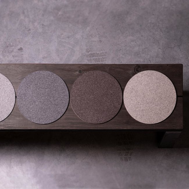 felt seat mat round – two-tone