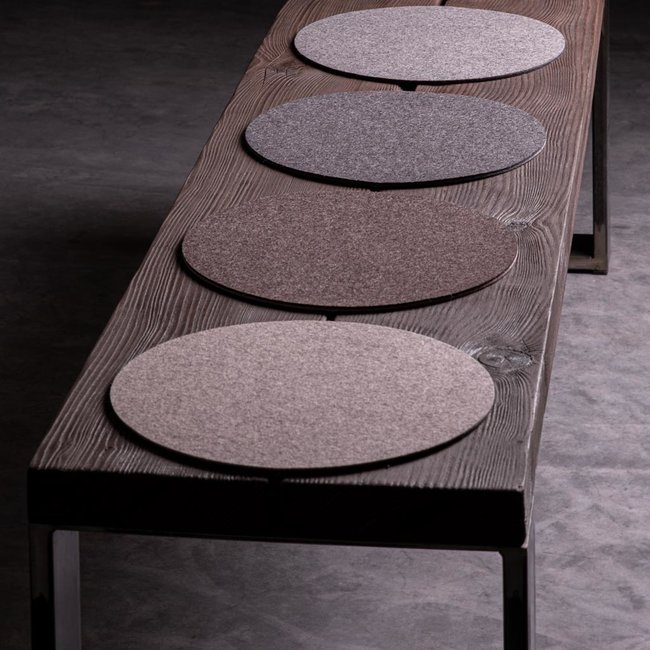 felt seat mat round – two-tone