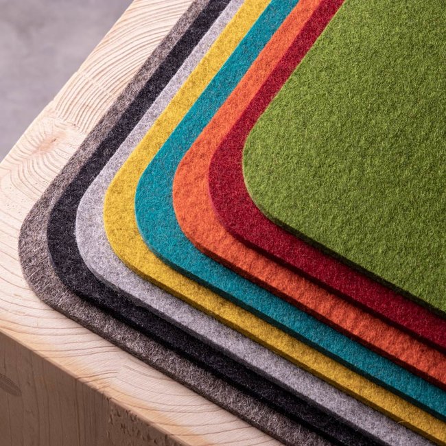 seating mat square felt angular & rounded