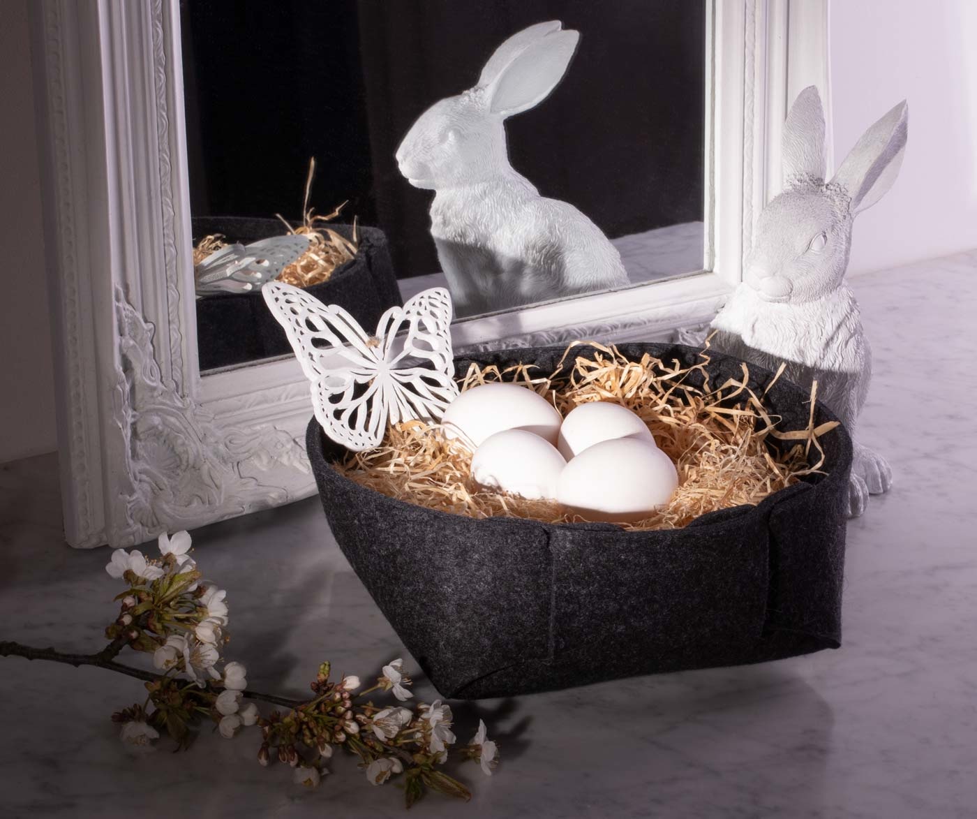 Easter Bunny Straw Rabbits Ornament - The Shimmering You