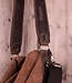 Leather shoulder bag INSIDE-OUT for women, gray & brown