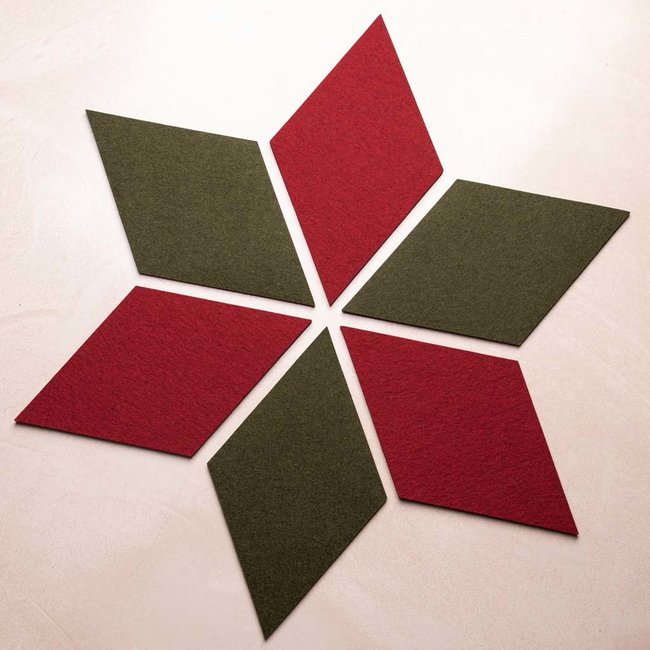 Diamond coaster in felt