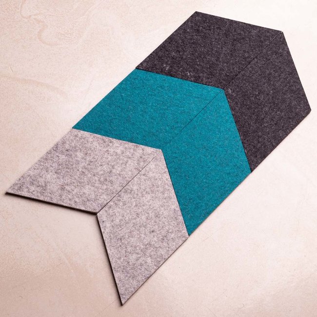 Diamond coaster in felt