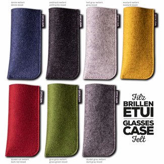 slip-in eyeglass case from felt in many colors