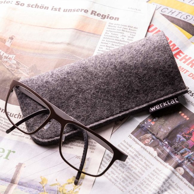 slip-in eyeglass case from felt