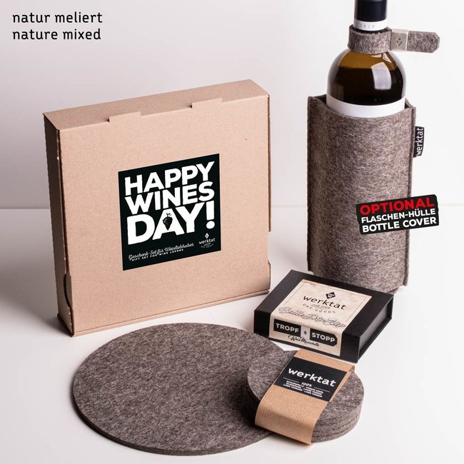 Wine & felt gift box