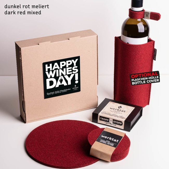 Wine & felt gift box