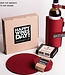 Gift set for wine lovers of felt „HAPPY WINES DAY!“