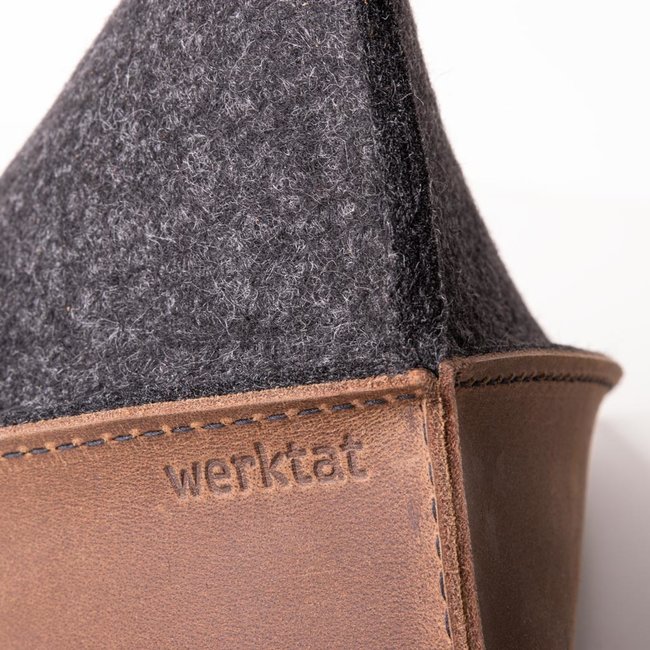 Door sack in leather & felt – heavy stopper for the floor