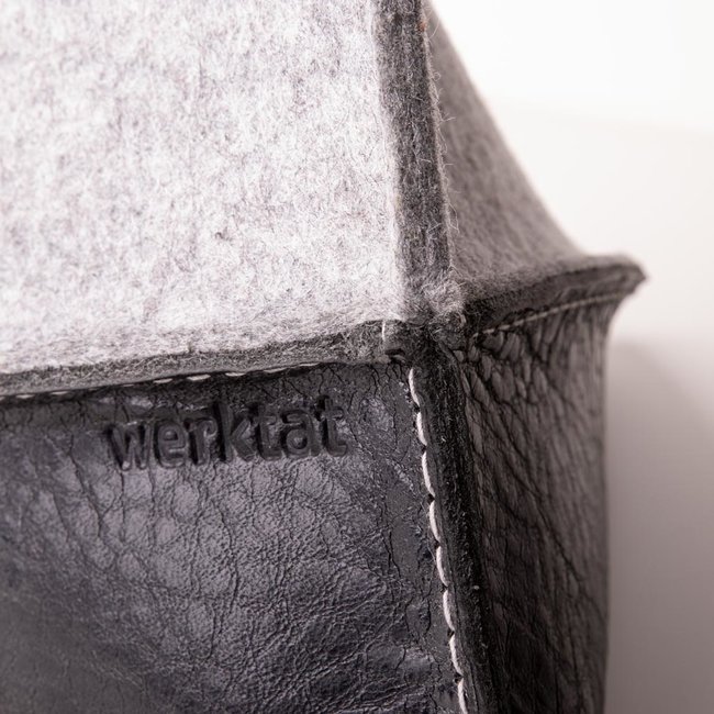 Door sack in leather & felt – heavy stopper for the floor