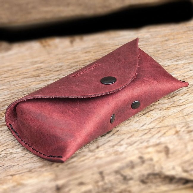 Glasses folding case cowhide, Small