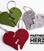 Matching split heart keychain for couples of felt
