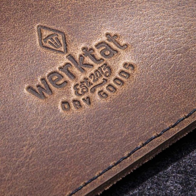 rugged iPad case of leather & felt