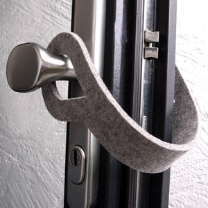 Door buffer handle in many felt colors